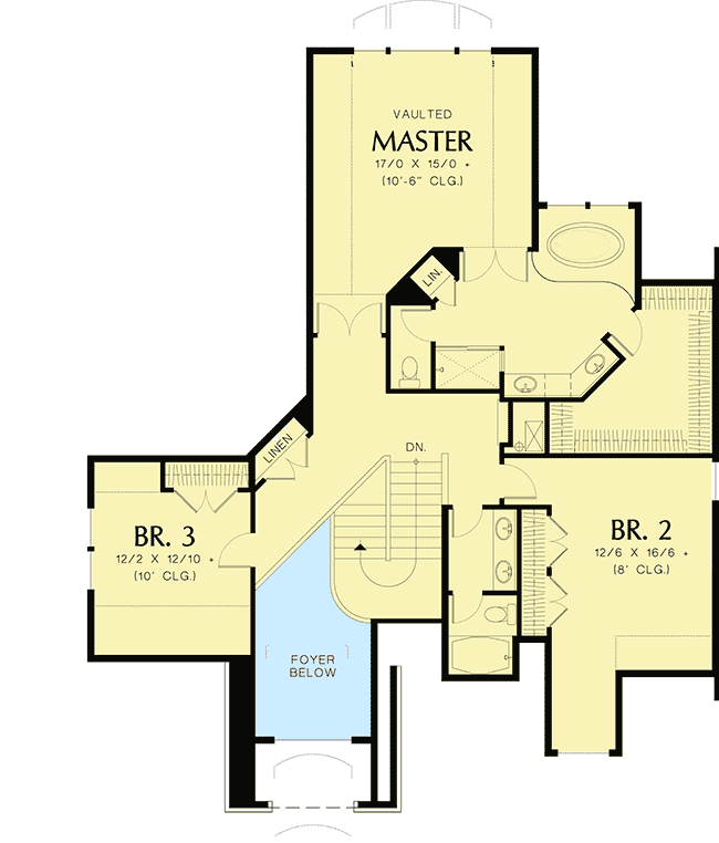 Plan 69068AM: Stone Facade Home Plan - Floor Plan - 2nd Floor - Traditional