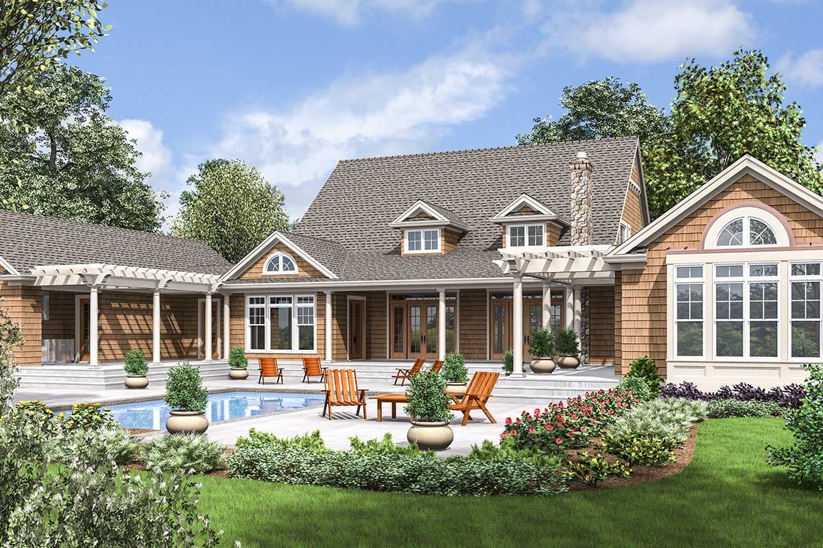 Plan 69079AM: Rambling And Rustic Shingle Style House Plan - 4790 Sq Ft - Image #26 - Country, Farmhouse, Shingle, Traditional