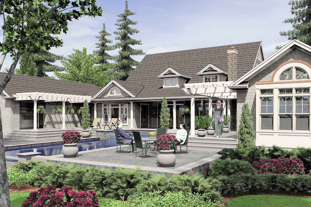 Plan 69079AM: Rambling And Rustic Shingle Style House Plan - 4790 Sq Ft - Image #25 - Country, Farmhouse, Shingle, Traditional