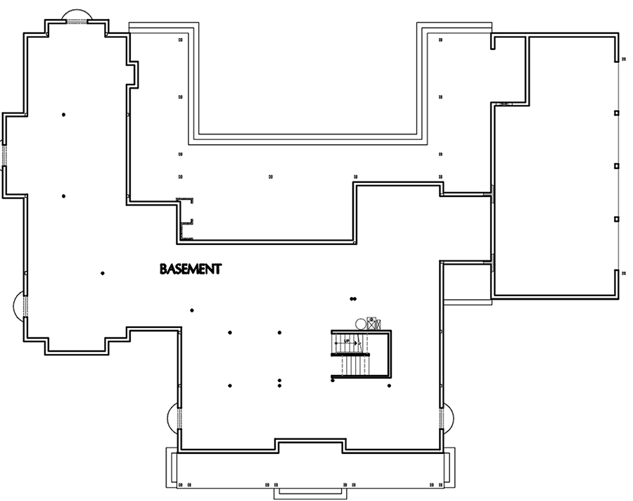 Plan 69079AM: Rambling And Rustic Shingle Style House Plan - 4790 Sq Ft - Floor Plan - Unfinished Basement  - Country, Farmhouse, Shingle, Traditional