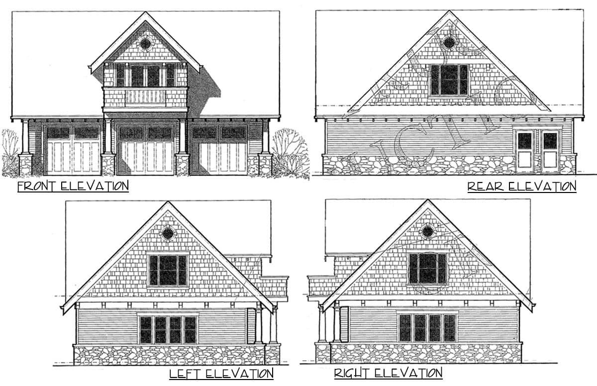 Plan 69080AM: Garage Cottage - Image #9 - Carriage, Craftsman, Northwest