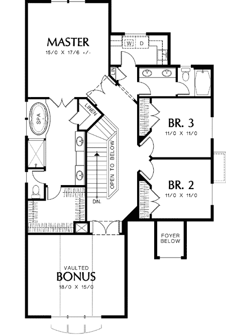 Plan 69088AM: Spacious & Open Narrow Lot Home Plan - Floor Plan - 2nd Floor - Craftsman, Northwest