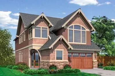 New England Style Narrow Lot Plan