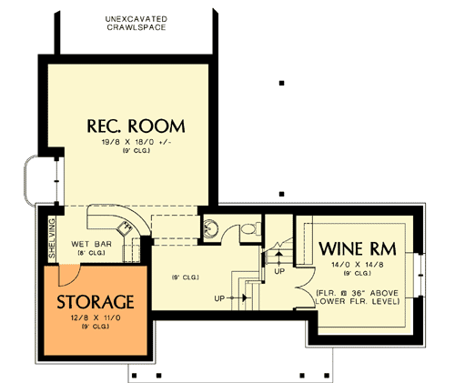 Plan 69094AM: Sophisticated French-Inspired Home Plan - Floor Plan - Basement - European, French Country