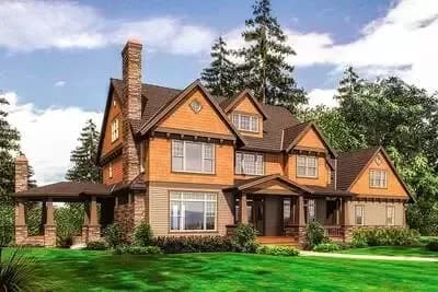 Elegant Shingle Style Home Plan