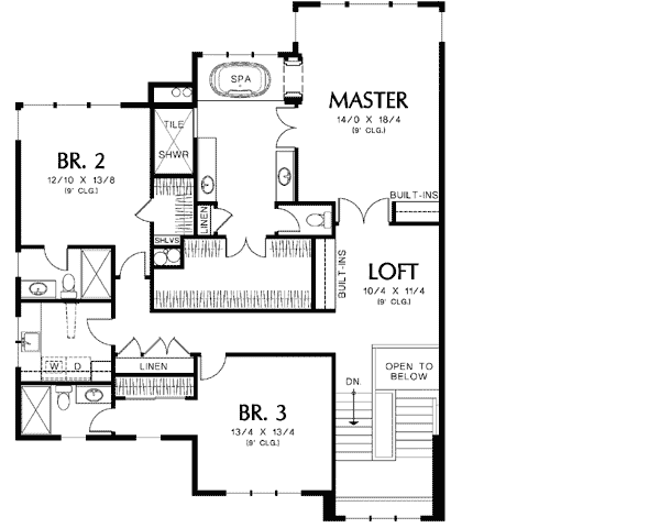 Plan 69105AM: Contemporary Prairie with Daylight Basement - Floor Plan - 2nd Floor - Contemporary, Northwest, Prairie