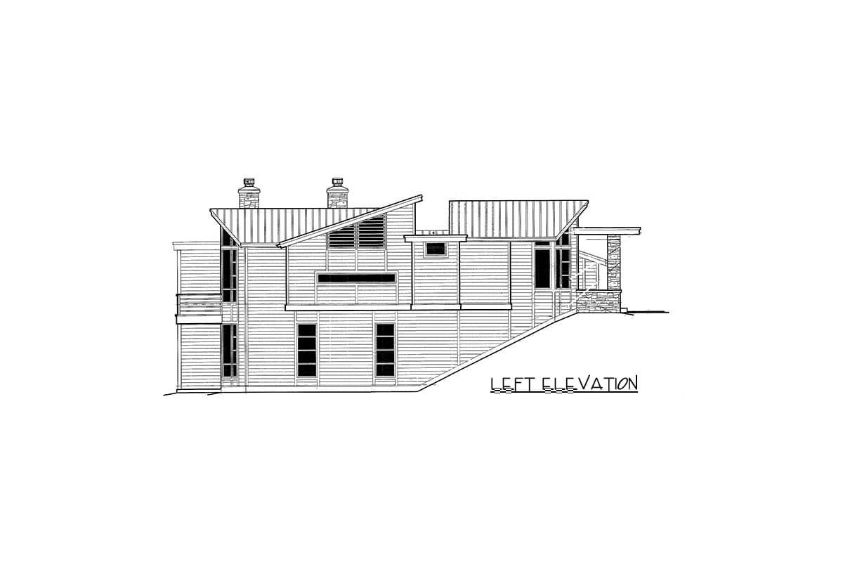 Plan 69113AM: Mid-Century Modern House Plan with Finished Lower Level - 4600 Sq Ft - Image #19 - Contemporary, Mid Century Modern, Northwest