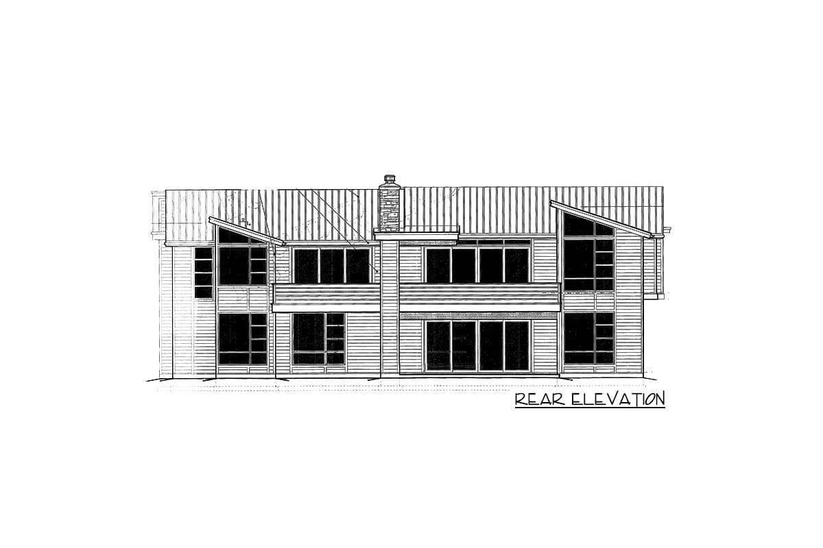 Plan 69113AM: Mid-Century Modern House Plan with Finished Lower Level - 4600 Sq Ft - Image #20 - Contemporary, Mid Century Modern, Northwest