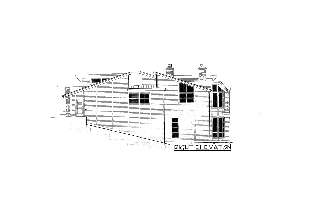 Plan 69113AM: Mid-Century Modern House Plan with Finished Lower Level - 4600 Sq Ft - Image #21 - Contemporary, Mid Century Modern, Northwest
