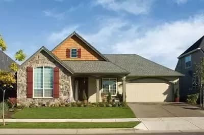 Single Story Cottage Plan with Two Car Garage