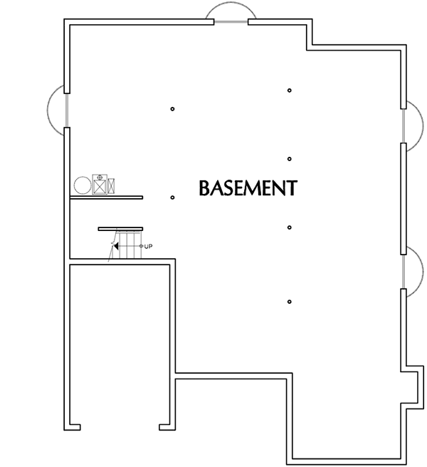 Plan 69120AM: Cottage Plan with Vaulted Ceilings and Fireplace - 1569 Sq Ft - Floor Plan - Lower Level - Craftsman, Northwest