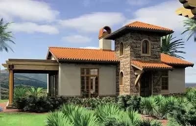 Mediterranean Guest Home Plan or Vacation Retreat