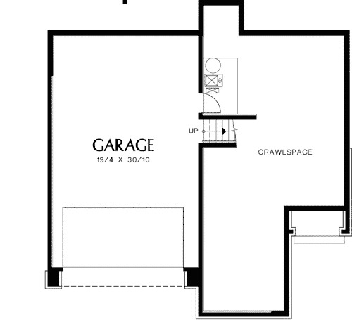 Plan 69133AM: Garage Under, Split Level Plan - Floor Plan - Lower Level