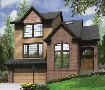 Garage Under, Split Level Plan