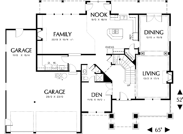 Plan 6914AM: Spacious Craftsman Home Plan - Floor Plan - Main Level - Craftsman, Northwest