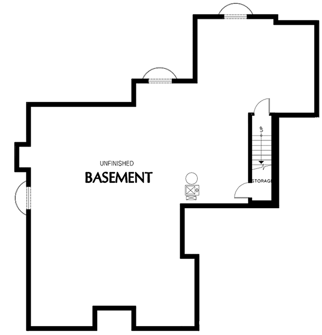 Plan 6916AM: French Country Detailing - 2196 Sq Ft - Floor Plan - Basement - Country, European, French Country, Traditional