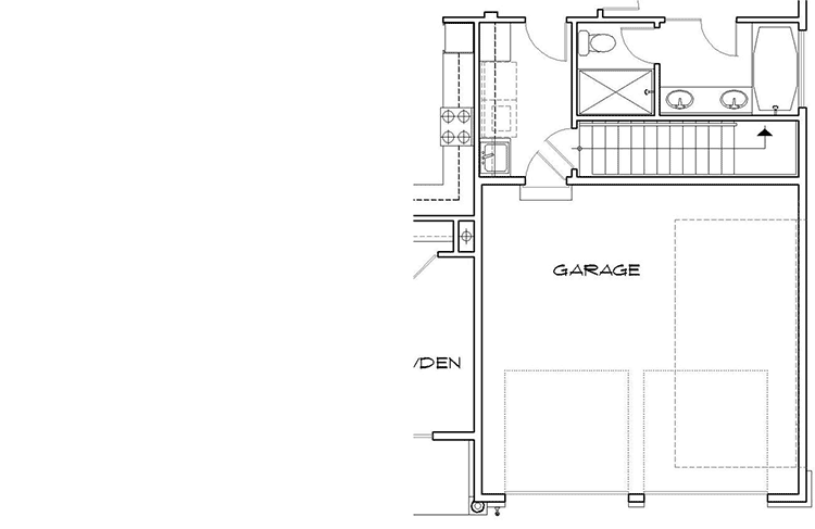 Plan 6920AM: Craftsman Cottage with One-Level Living - 1580 Sq Ft - Floor Plan - Basement Stair Location - Craftsman, Northwest