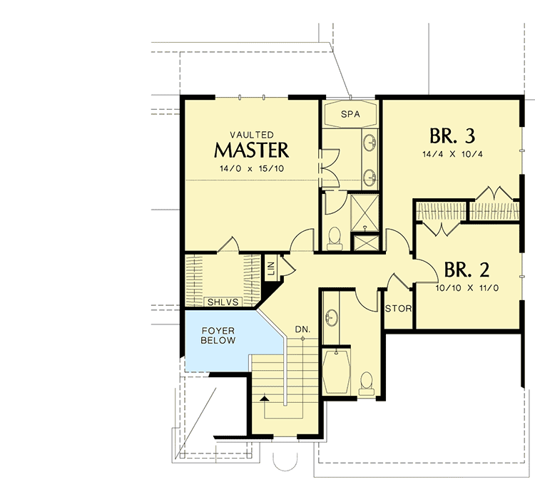 Plan 69206AM: Craftsman House Plan with Attractive Stone Detailing - 2277 Sq Ft - Floor Plan - 2nd Floor - Craftsman, Northwest