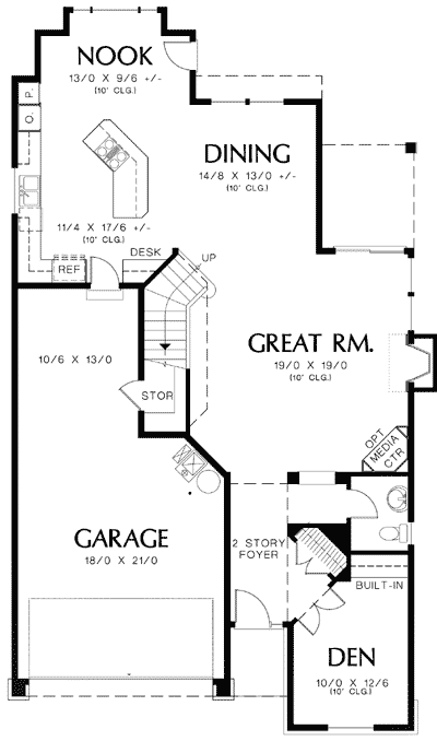 Plan 69210AM: Thoughtful Amenities and Lots of Versions - Floor Plan - Main Level - Northwest, Traditional