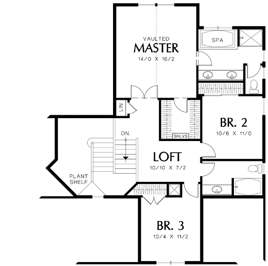 Plan 69211AM: Loveliest Home on the Block - Floor Plan - 2nd Floor - Traditional
