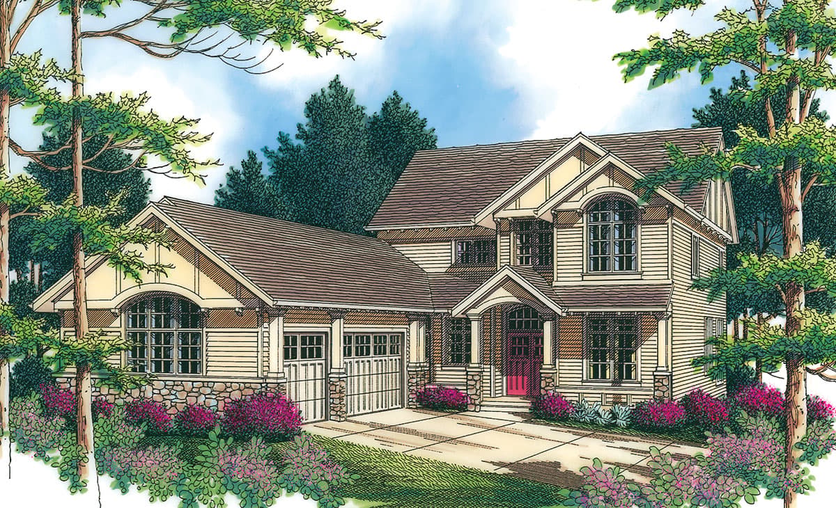 Plan 69231AM: Double Doored Entry and Box-Bay Window - Image #7 - Craftsman, Northwest