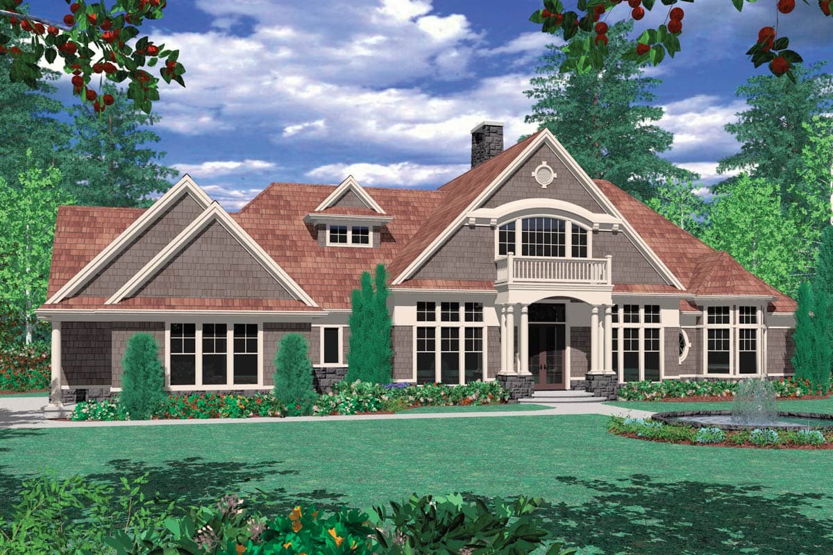 Plan 69233AM: Wide Central Hall Leads to Sitting Area - Image #5 - Northwest, Shingle, Traditional