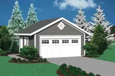 400 Square Foot Two-Car Garage with 9' Ceiling