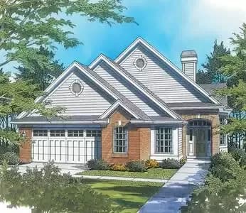 Multi-Gabled Great Room Plan