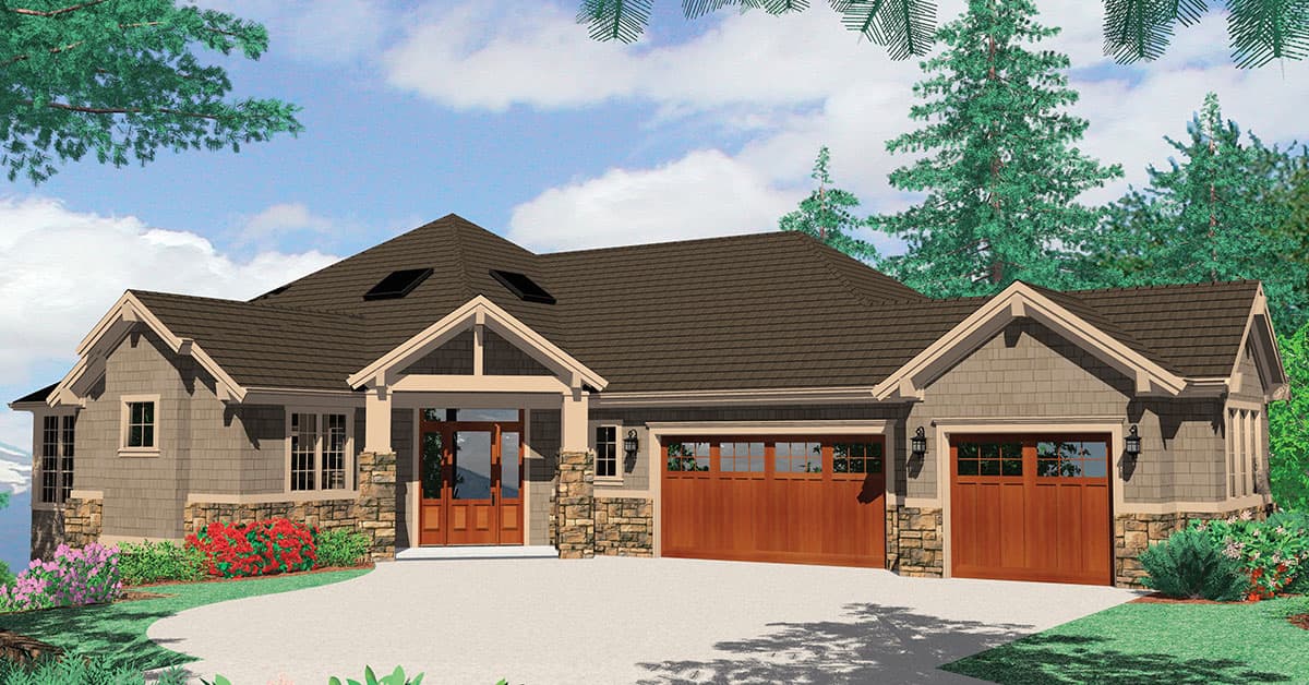 Plan 69274AM: Spacious Hillside Craftsman Home Plan - Image #20 - Craftsman, Mountain, Northwest