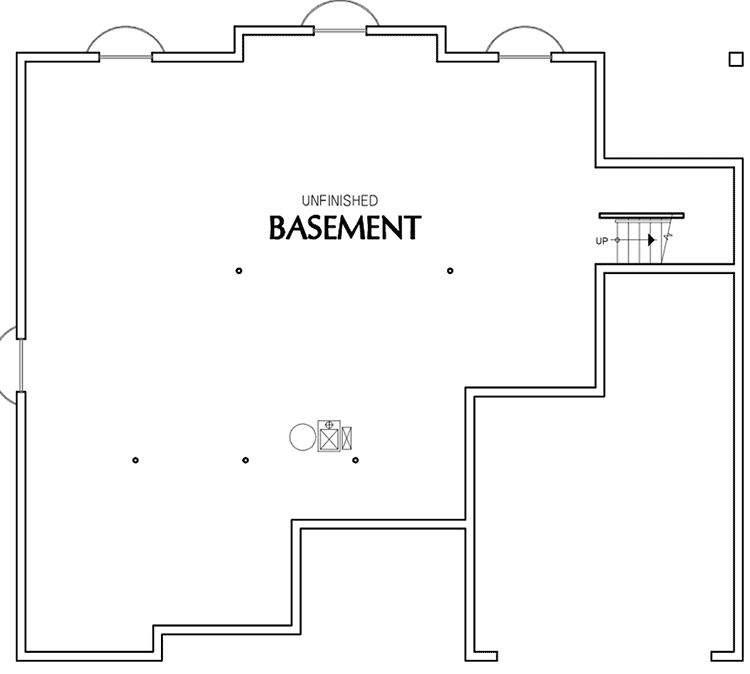 Plan 6929AM: Ideal for Empty Nesters or First-time Buyers - Floor Plan - Unfinished Basement - Craftsman, Northwest