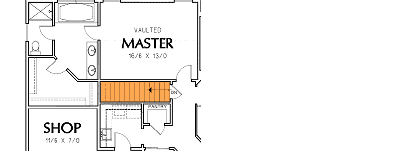 Plan 6930AM: Charming Country Craftsman House Plan - Floor Plan - Basement Stairs - Country, Craftsman, Traditional