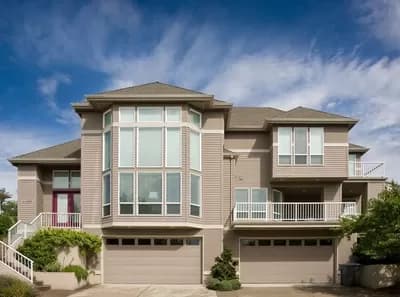 Sloped Lot Plan with 4 Car Garage