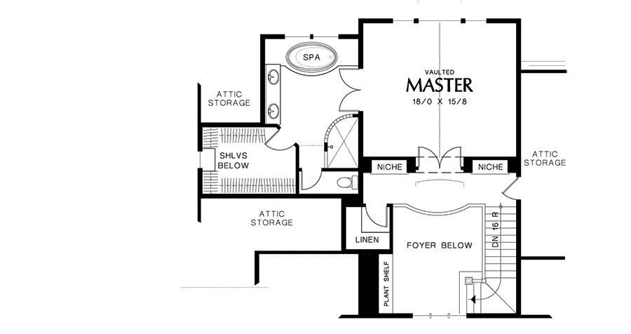 Plan 69311AM: Private Master Suite - Floor Plan - 2nd Floor - European, Northwest