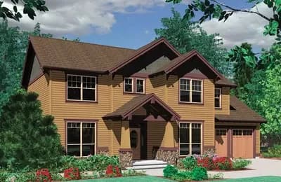 Craftsman Plan with Mission Style Window