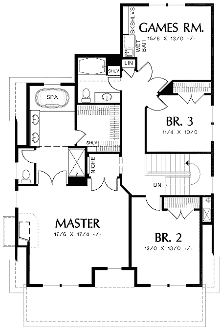 Plan 69317AM: Country House Plan with Detached 2-Car Garage - 2859 Sq Ft - Floor Plan - 2nd Floor - Country