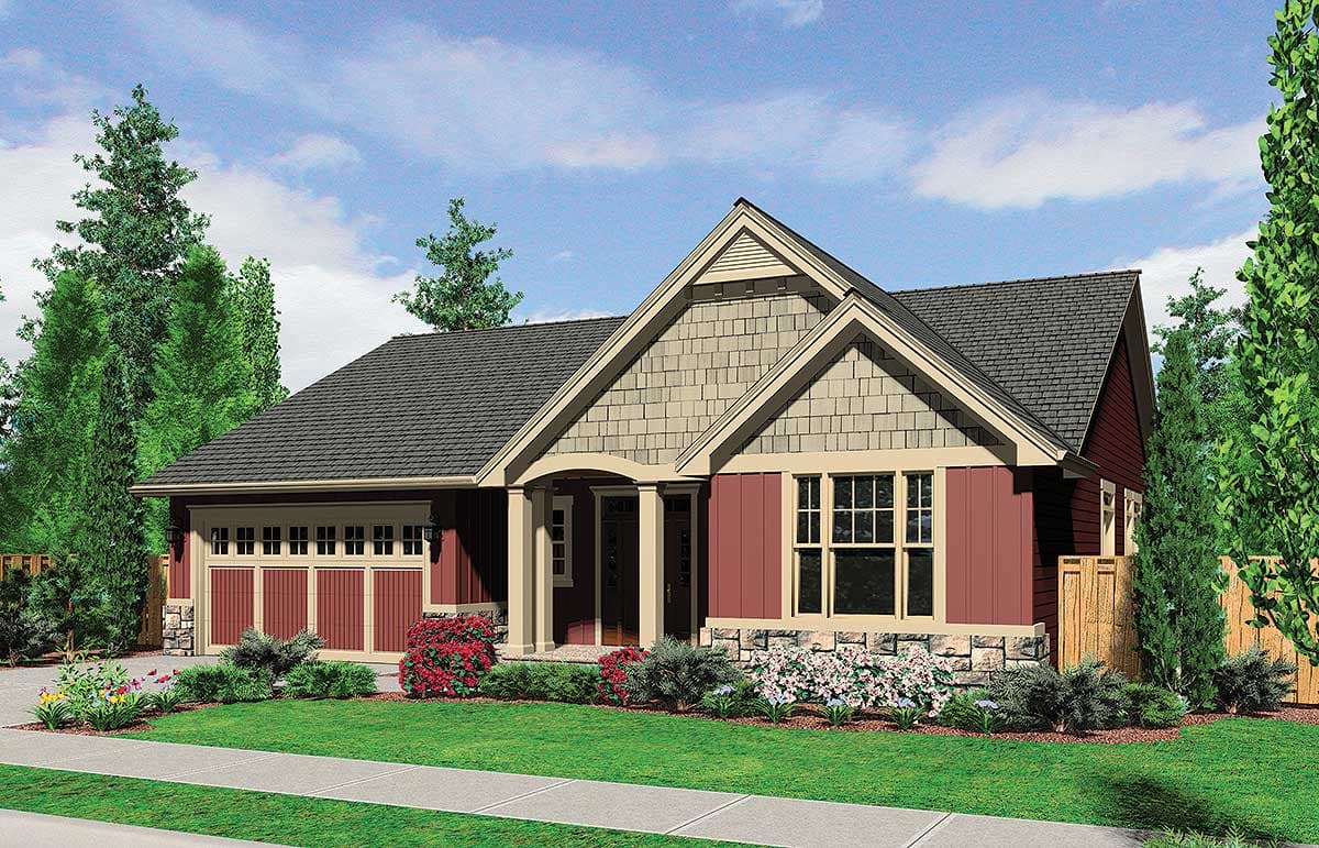 Plan 6934AM: Compact Cottage with Exterior Options - Image #7 - Craftsman, Northwest