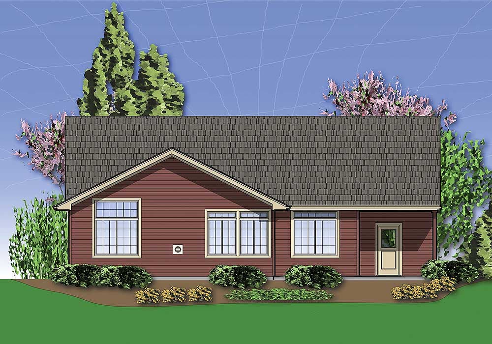 Plan 6934AM: Compact Cottage with Exterior Options - Image #8 - Craftsman, Northwest