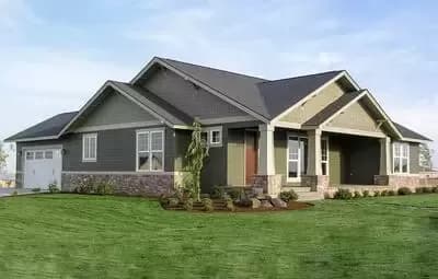 Open Living Area in Craftsman Design - 1891 Sq Ft