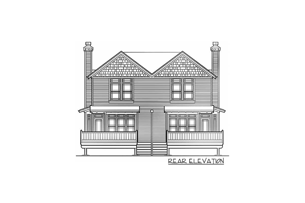 Plan 69385AM: Craftsman Duplex House Plan with Upstairs Beds and Laundry - 1794 Sq FT - Image #5 - Craftsman, Northwest