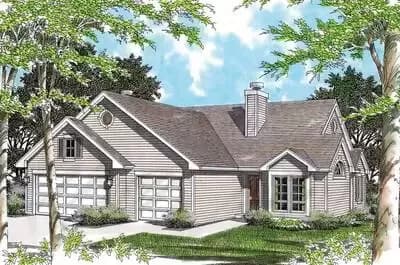 Duplex with Slightly Smaller Second Unit