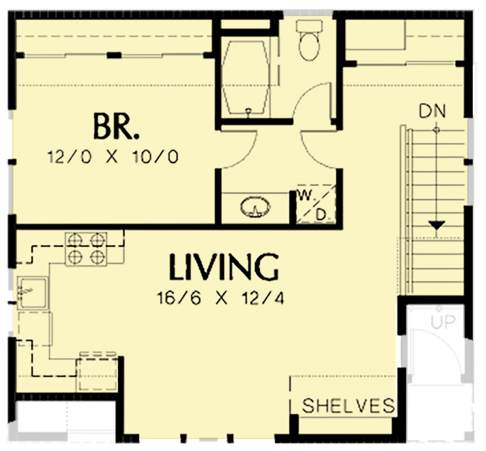 Plan 69393AM: Garage Plan with Apartment Above - Floor Plan - 2nd Floor - Carriage, Country, Shingle, Traditional