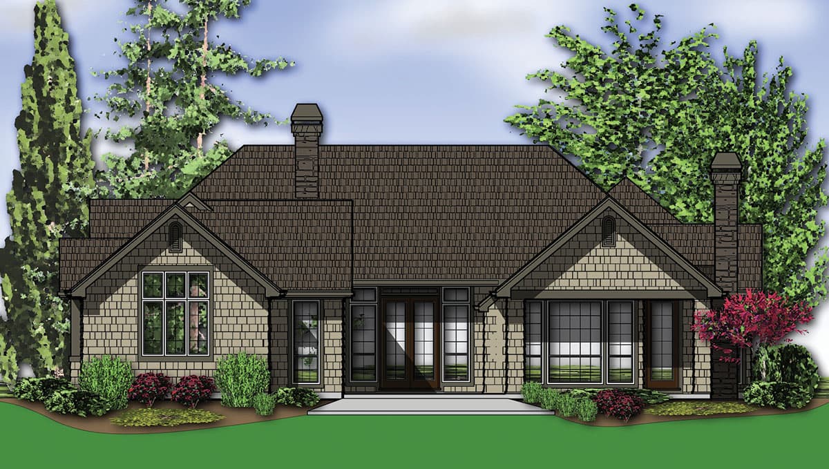 Plan 69397AM: 4 Bed House Plan with Vaulted Guest Suite - Image #14 - Cottage, European, Northwest, Traditional