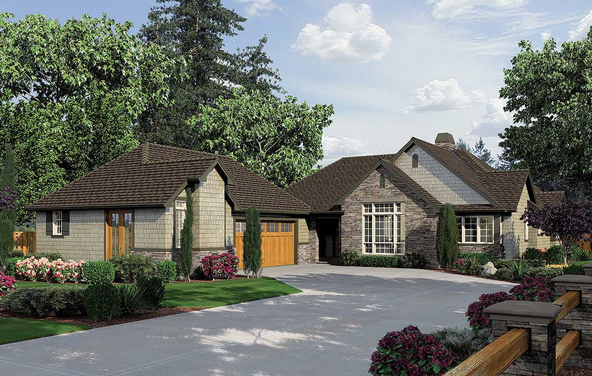 Plan 69397AM: 4 Bed House Plan with Vaulted Guest Suite - Image #13 - Cottage, European, Northwest, Traditional