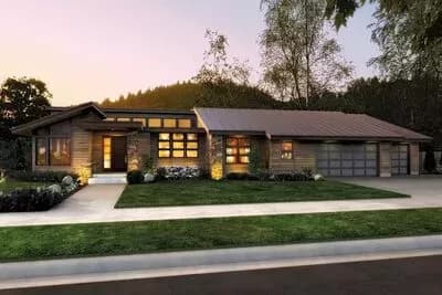 Single Story Contemporary House Plan