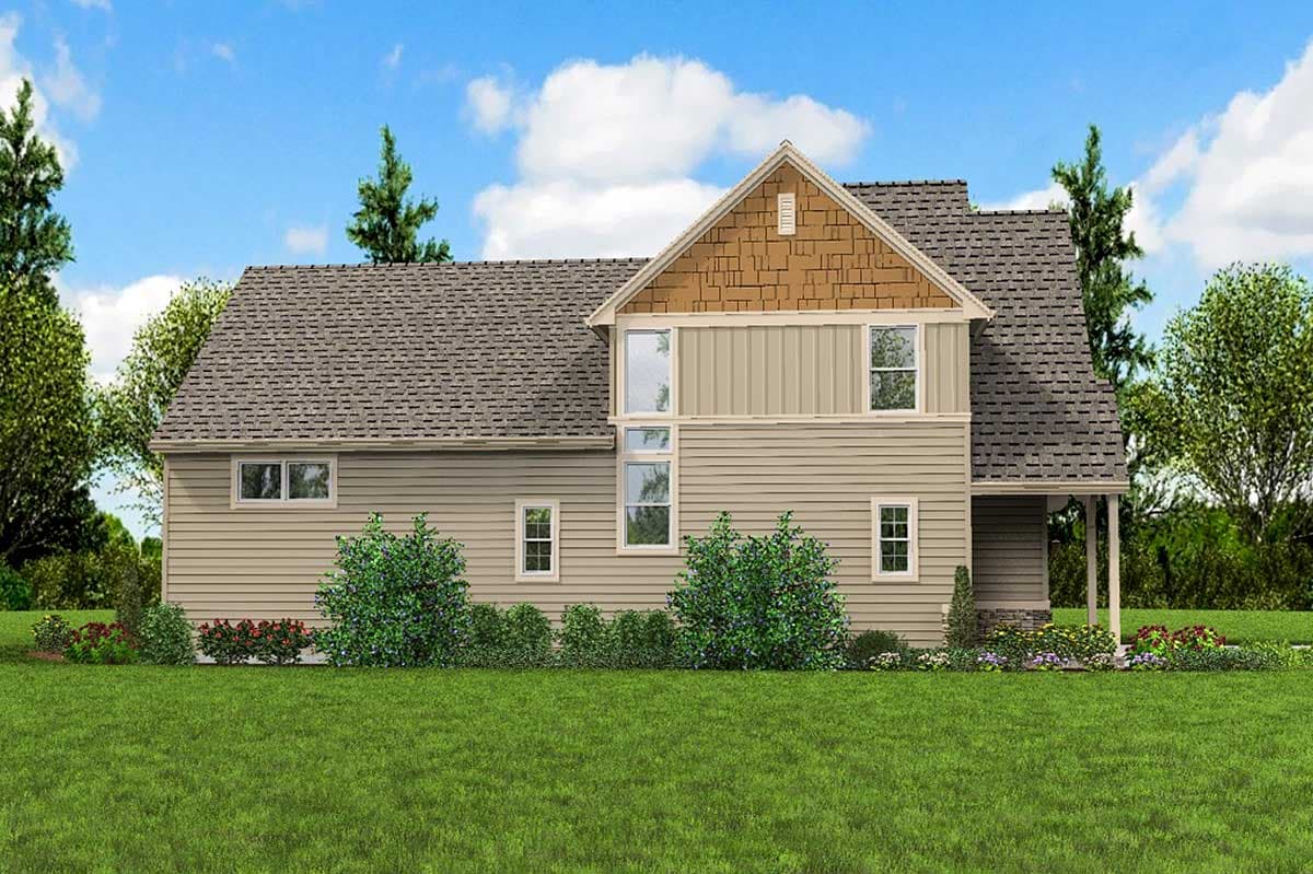 Plan 69412AM: Traditional Home Plan with Two Master Bedrooms - Image #4 - Craftsman, Northwest