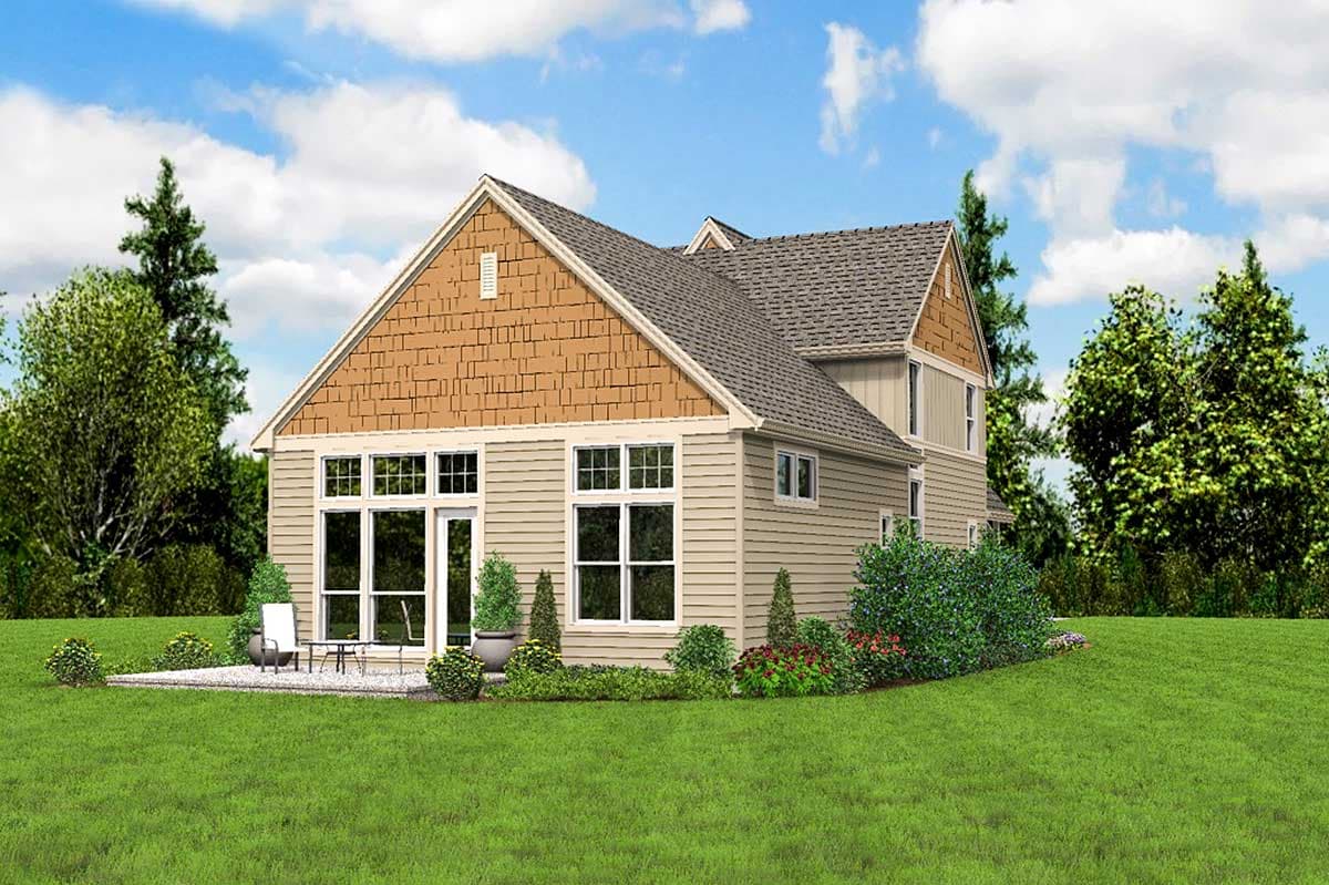 Plan 69412AM: Traditional Home Plan with Two Master Bedrooms - Image #6 - Craftsman, Northwest