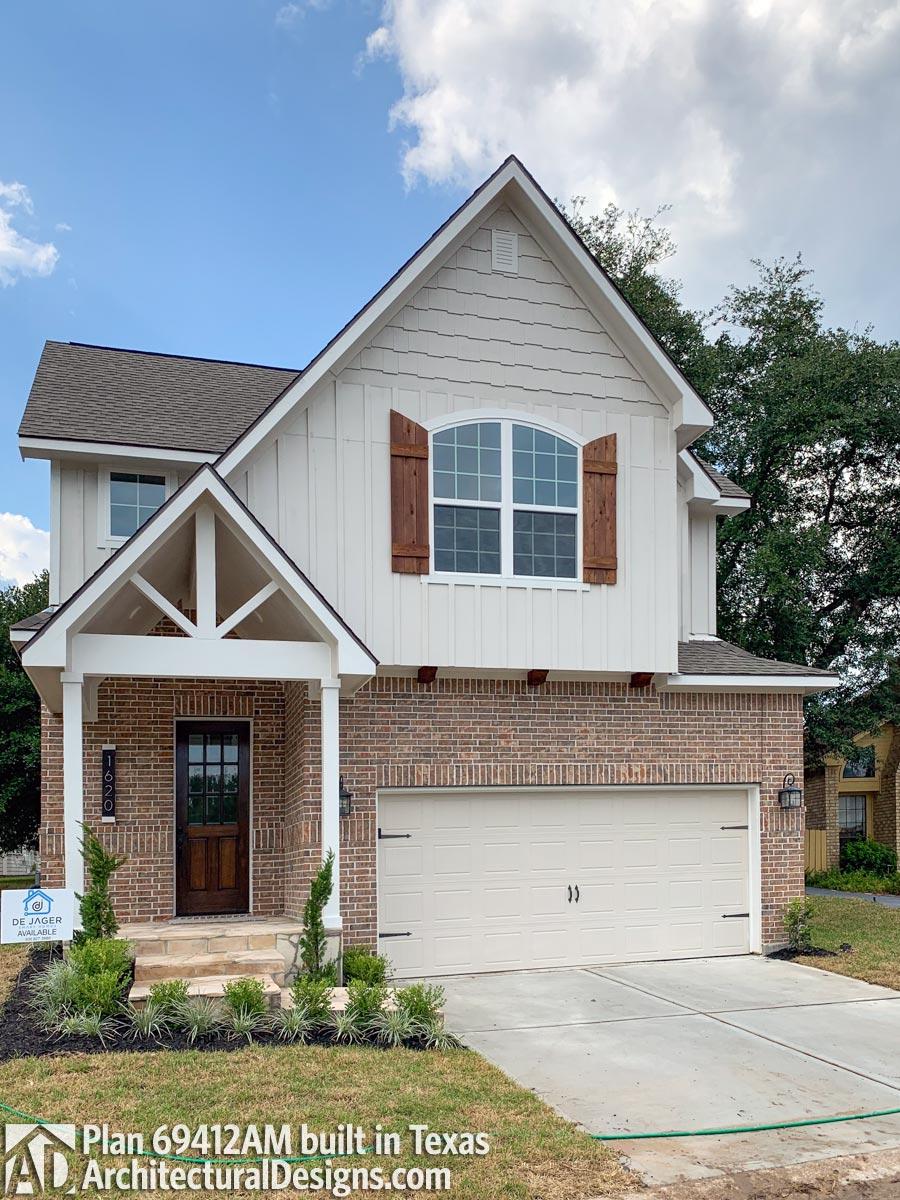 build gallery item - Cottage House Plan 69412AM Comes to Life in Texas