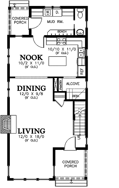 Plan 69417AM: Taasteful and Three to Choose From - Floor Plan - Main Level - Traditional