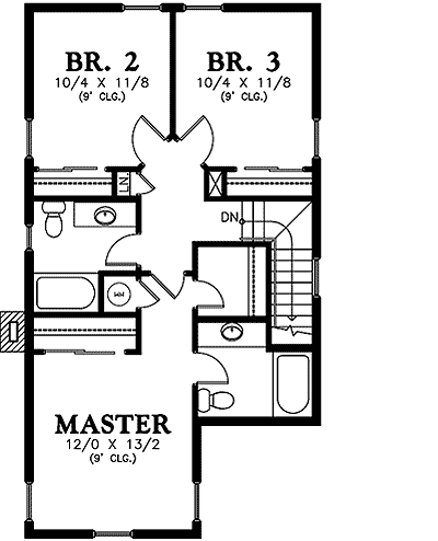 Plan 69417AM: Taasteful and Three to Choose From - Floor Plan - 2nd Floor - Traditional