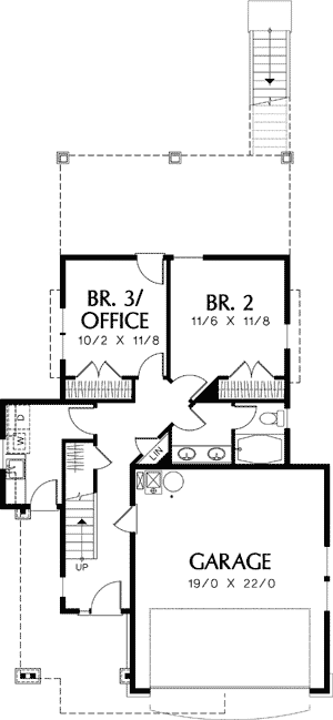 Plan 69426AM: Beautiful Picture Windows - Floor Plan - Main Level - Craftsman, Northwest, Traditional